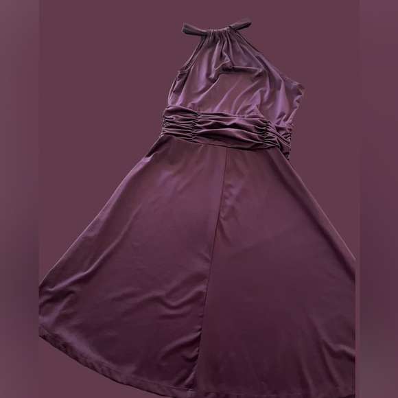 PURPLE HALTER TOP DRESS - Picture 3 of 3